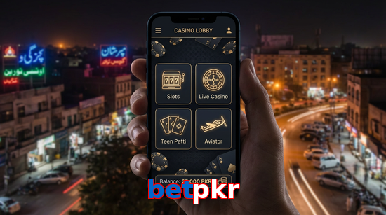 Main screen of Betpkr app page for PK players
