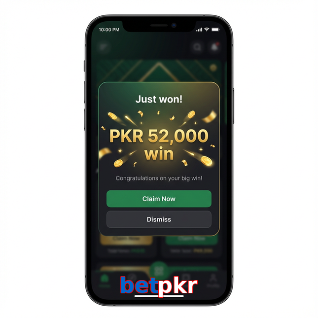 Main screen of Betpkr win page for PK players